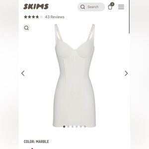 SKIMS COTTON CORSET DRESS